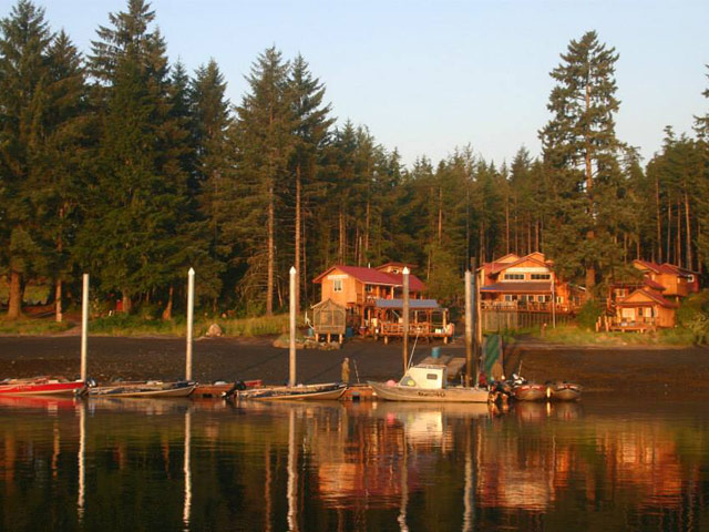 View of Island Point Lodge from Inside Passage waters.