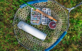 A net, fishing pole, bait, and tackle. Things you will need for fishing season in Alaska.