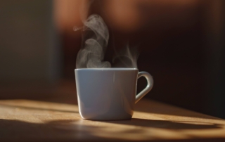 A hot coffee on a Alaska Fishing Trip.