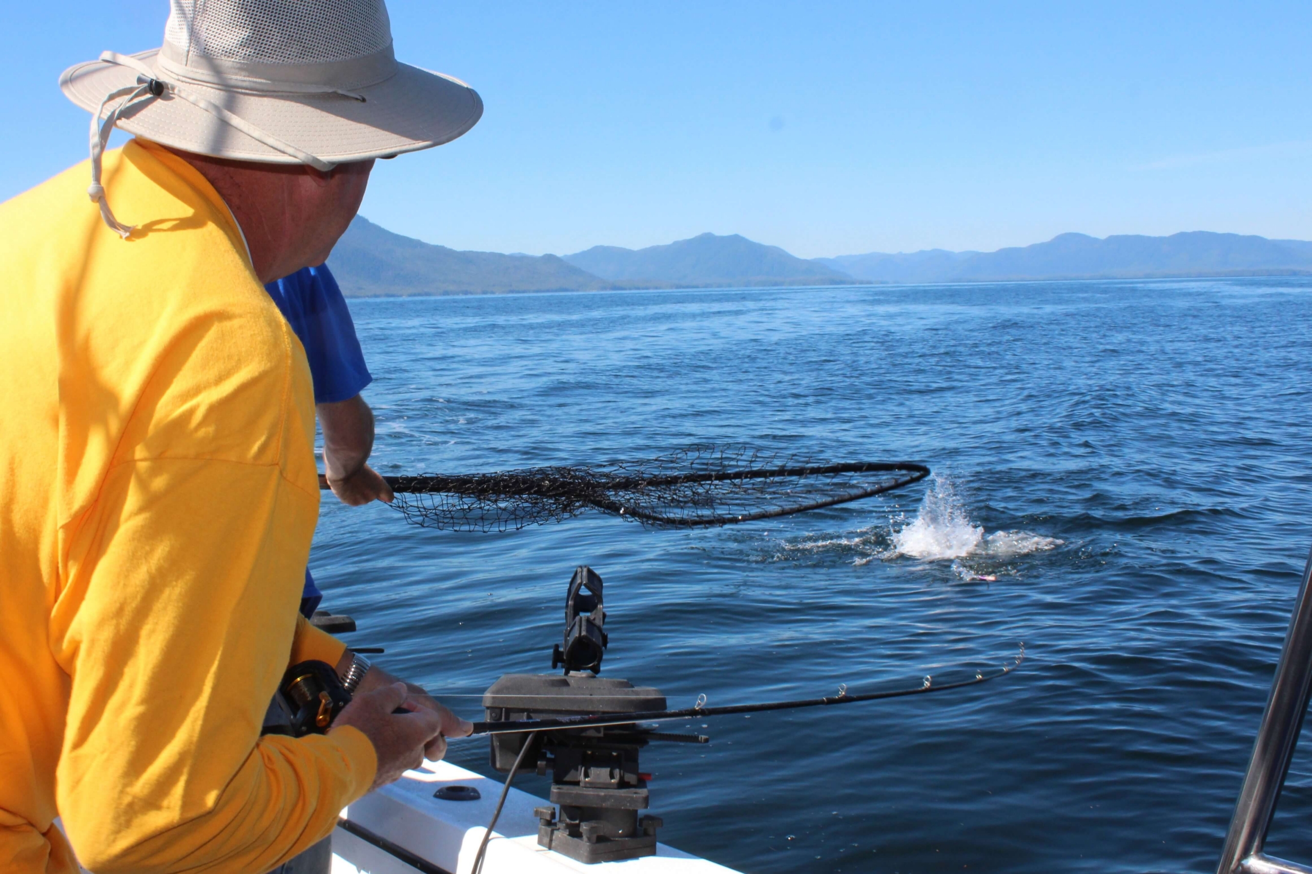 An angler enjoying Vacation Rental Amenities.